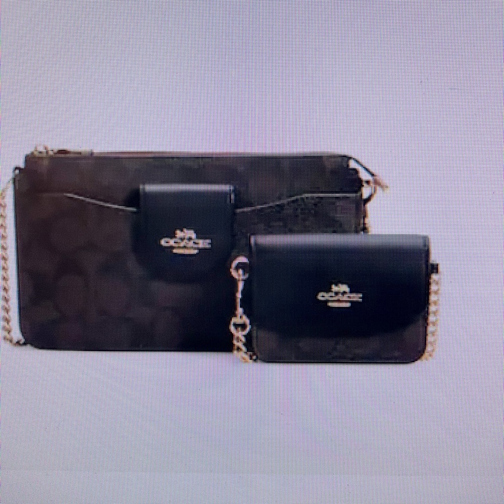 New (without tags attached) Coach Poppy crossbody with additional card case.